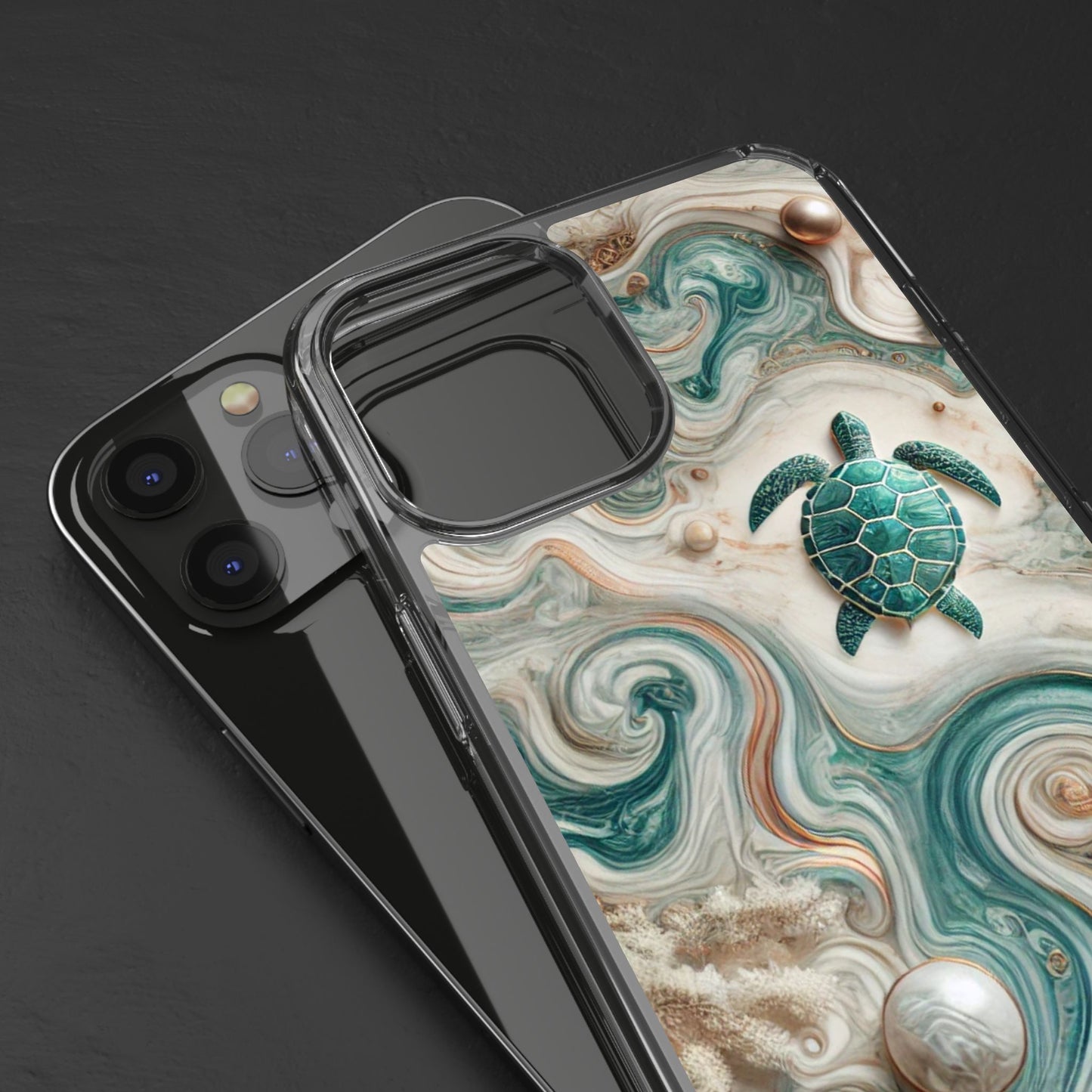 Ocean Marble Turtle Phone Case – Artistic Protection for Sea Lovers