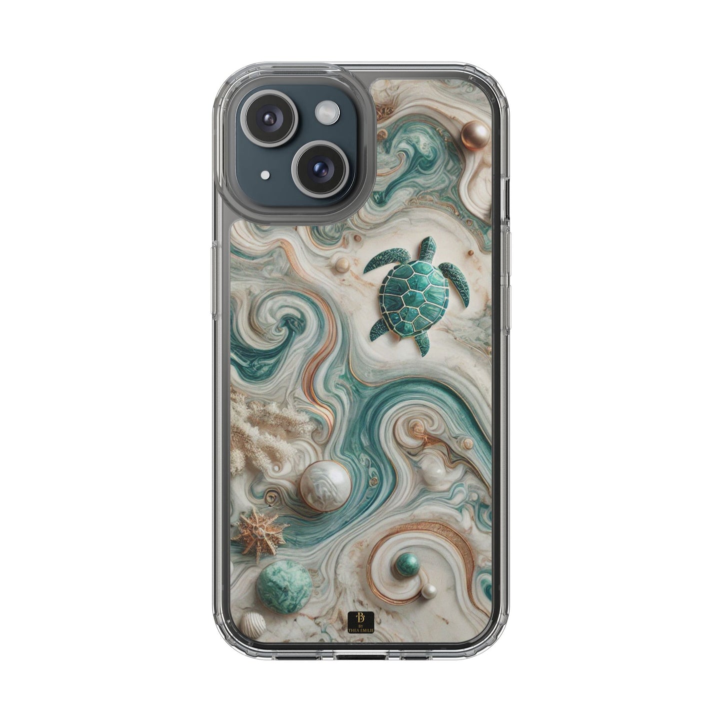 Ocean Marble Turtle Phone Case – Artistic Protection for Sea Lovers