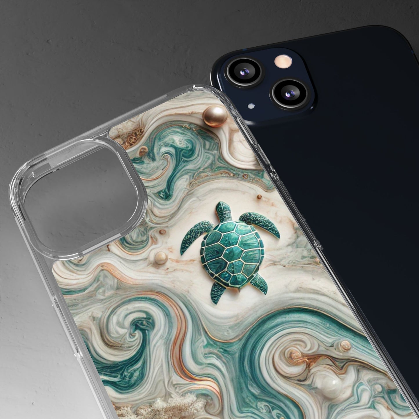 Ocean Marble Turtle Phone Case – Artistic Protection for Sea Lovers