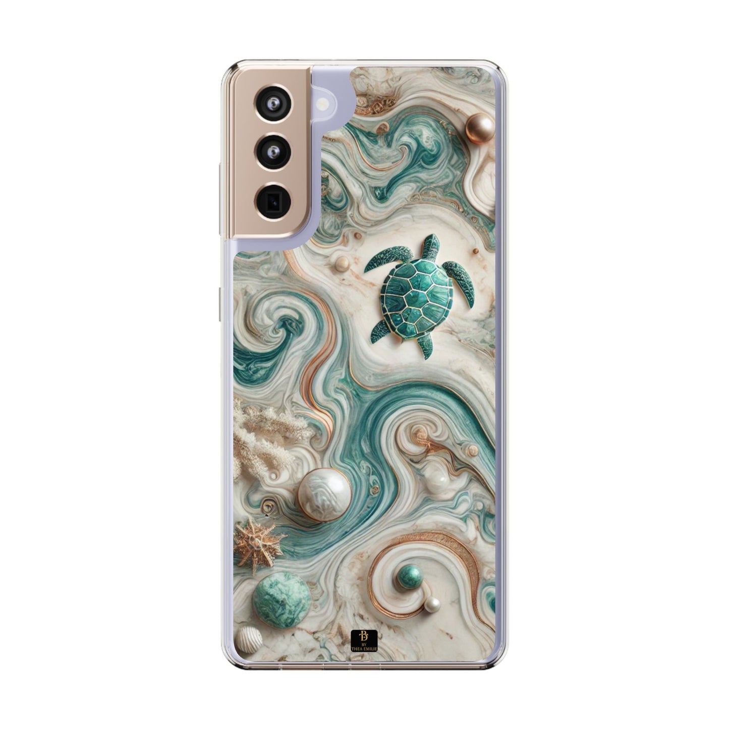 Ocean Marble Turtle Phone Case – Artistic Protection for Sea Lovers
