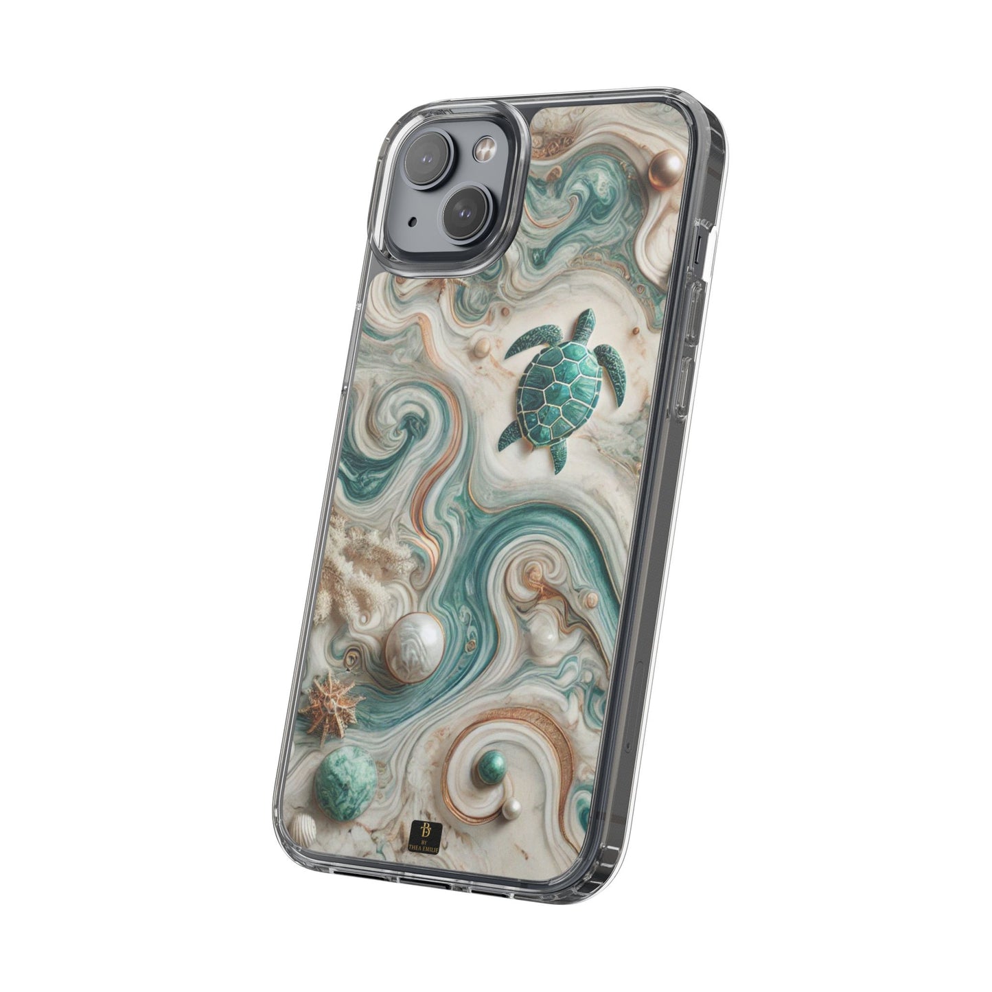 Ocean Marble Turtle Phone Case – Artistic Protection for Sea Lovers