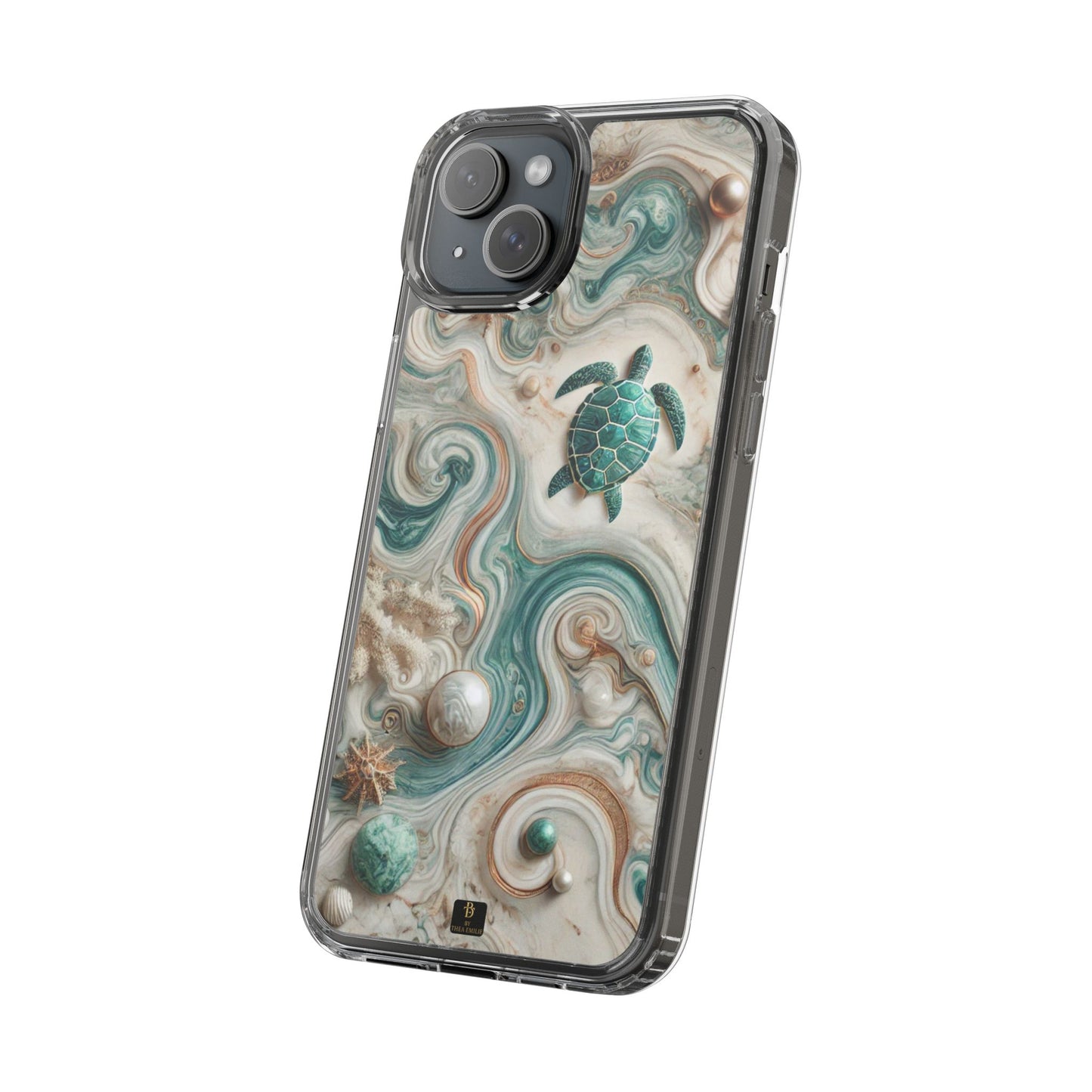 Ocean Marble Turtle Phone Case – Artistic Protection for Sea Lovers