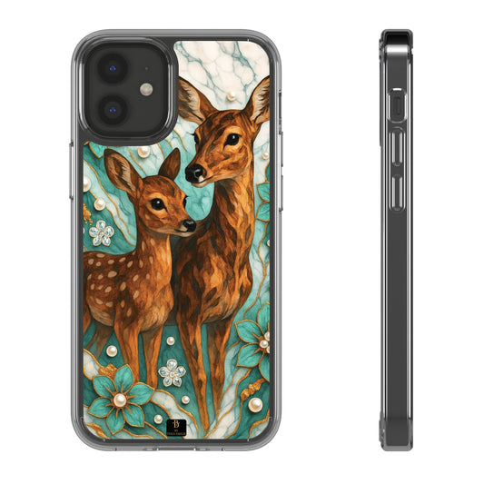 Elegant Deer Clear Phone Case – Stylish Protection for Animal Lovers