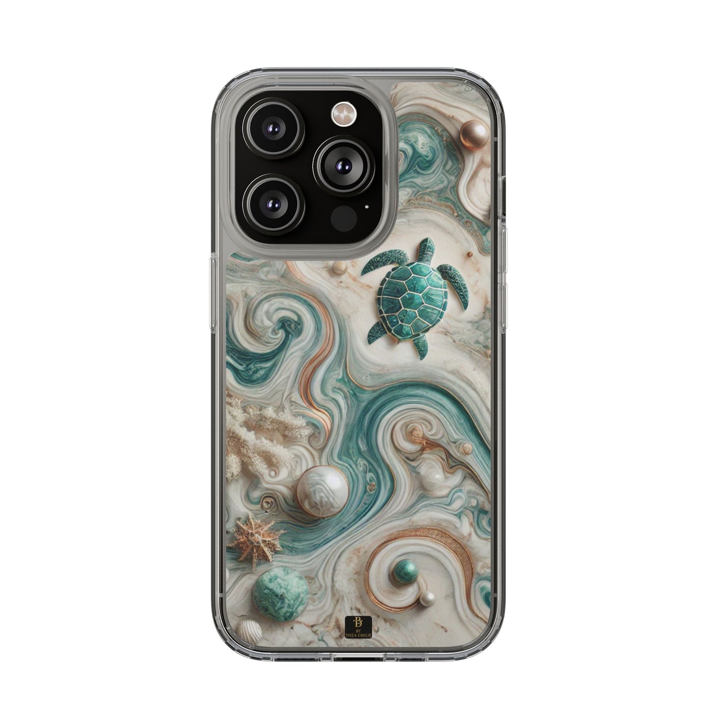 Ocean Marble Turtle Phone Case – Artistic Protection for Sea Lovers