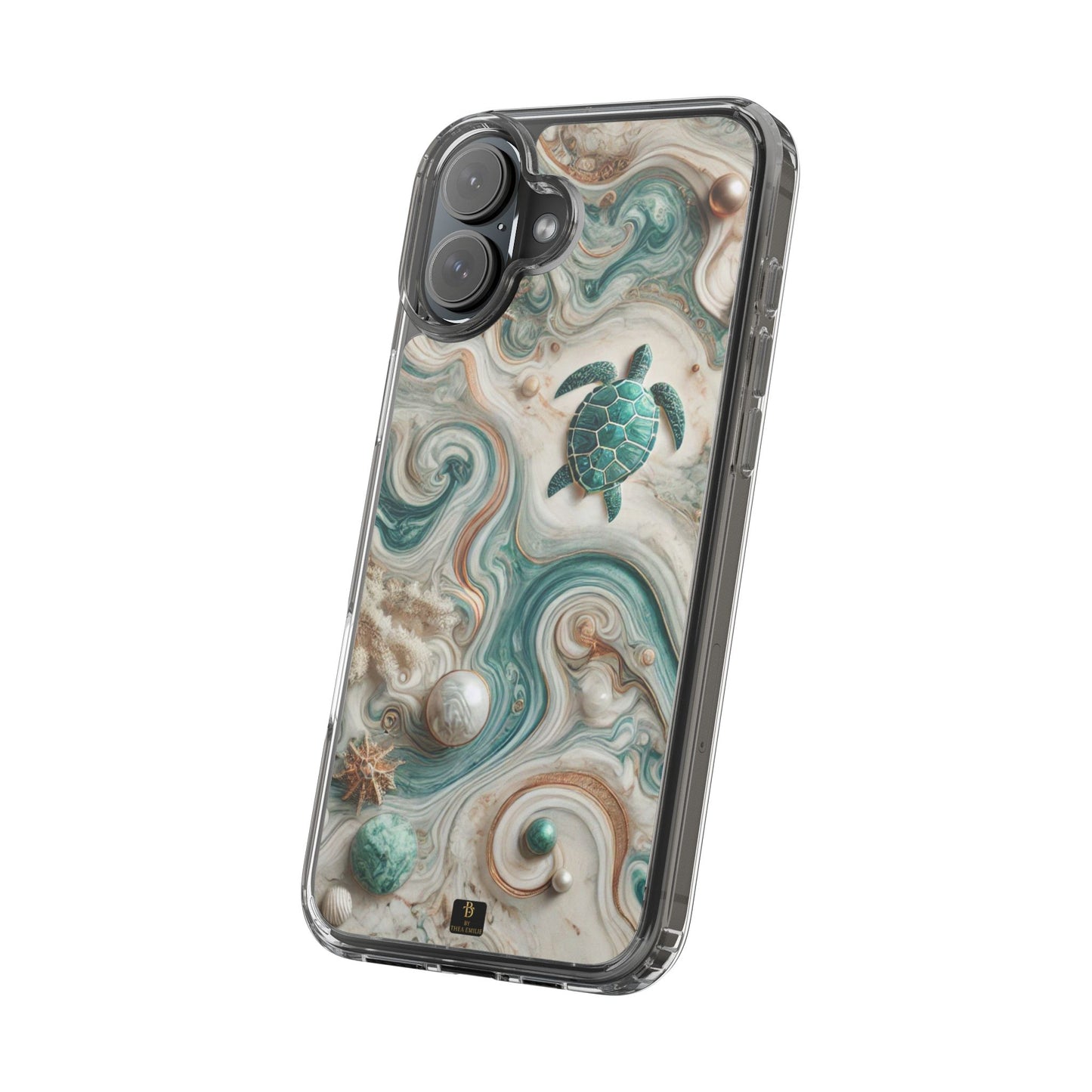 Ocean Marble Turtle Phone Case – Artistic Protection for Sea Lovers