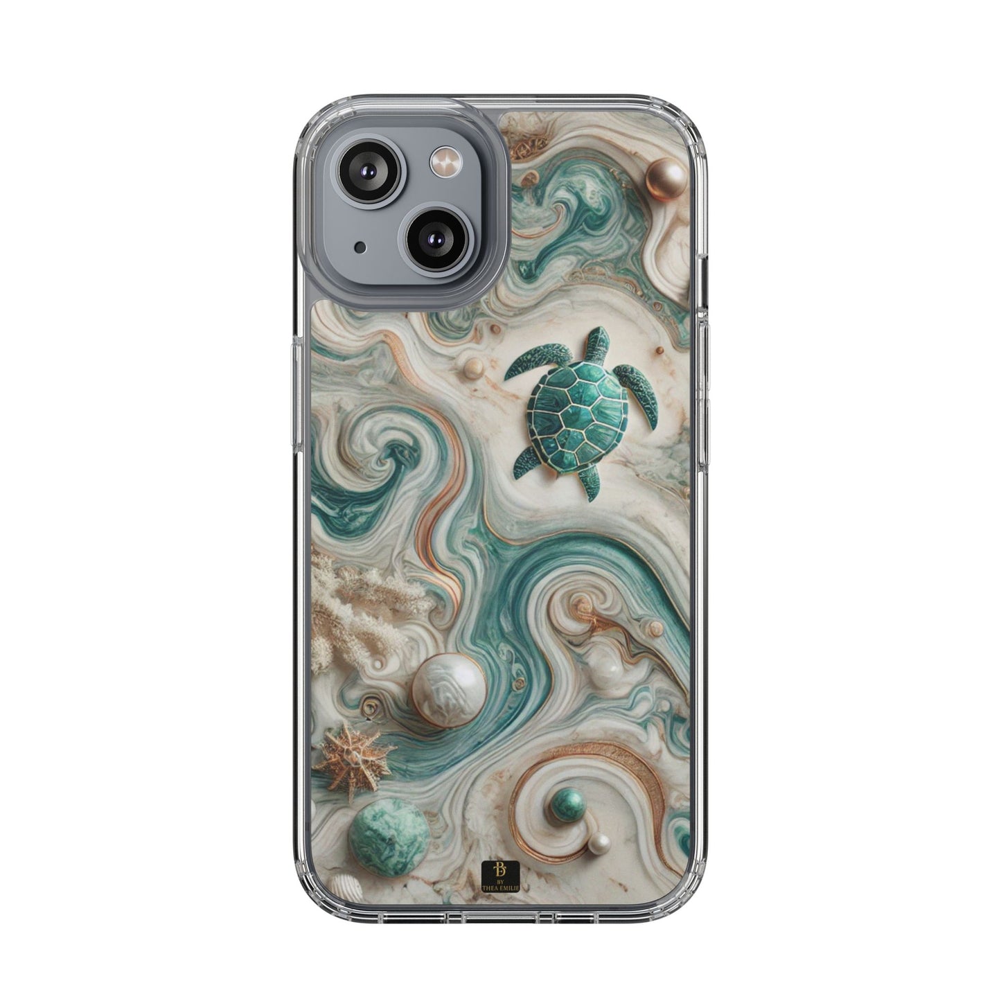 Ocean Marble Turtle Phone Case – Artistic Protection for Sea Lovers