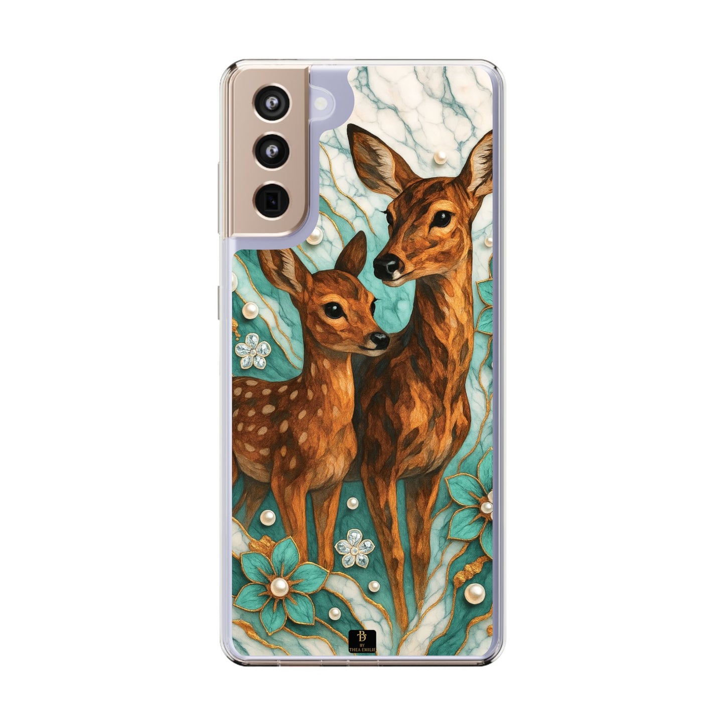 Elegant Deer Clear Phone Case – Stylish Protection for Animal Lovers